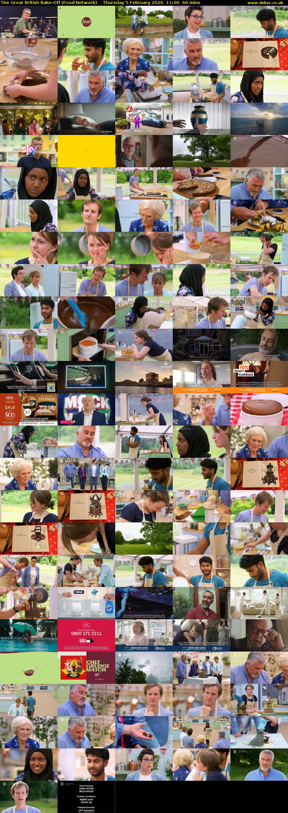 The Great British Bake-Off (Food Network) Thursday 5 February 2026 11:00 - 12:00