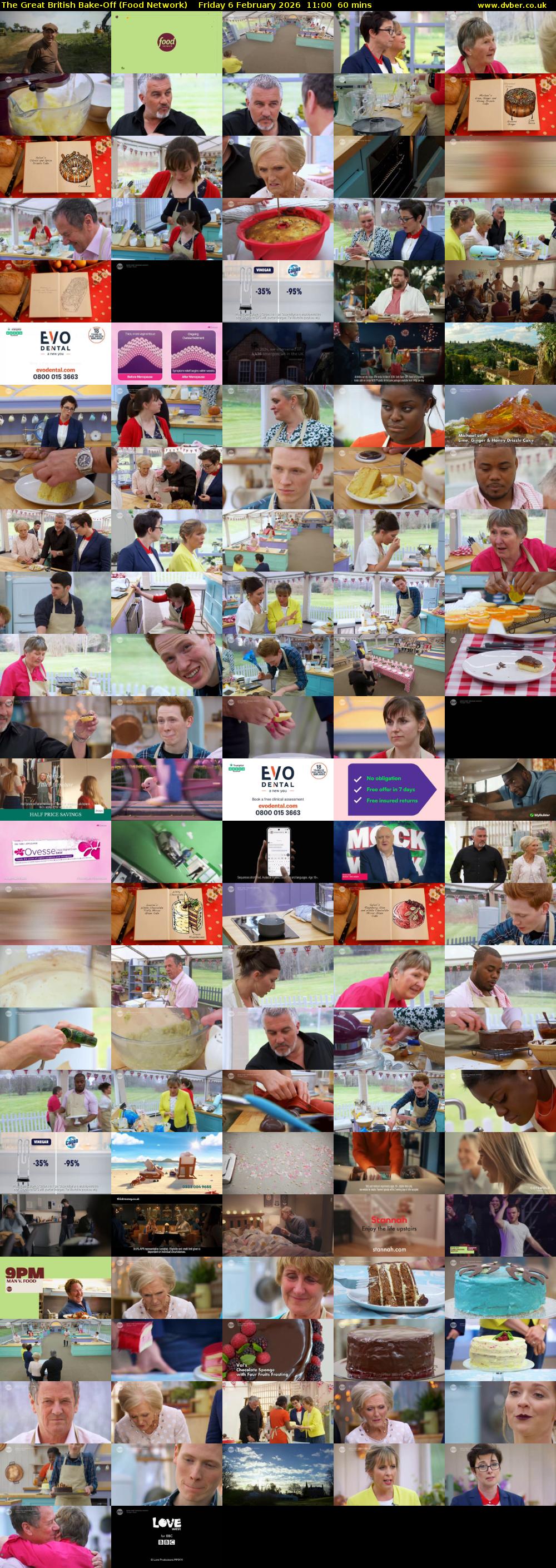 The Great British Bake-Off (Food Network) Friday 6 February 2026 11:00 - 12:00