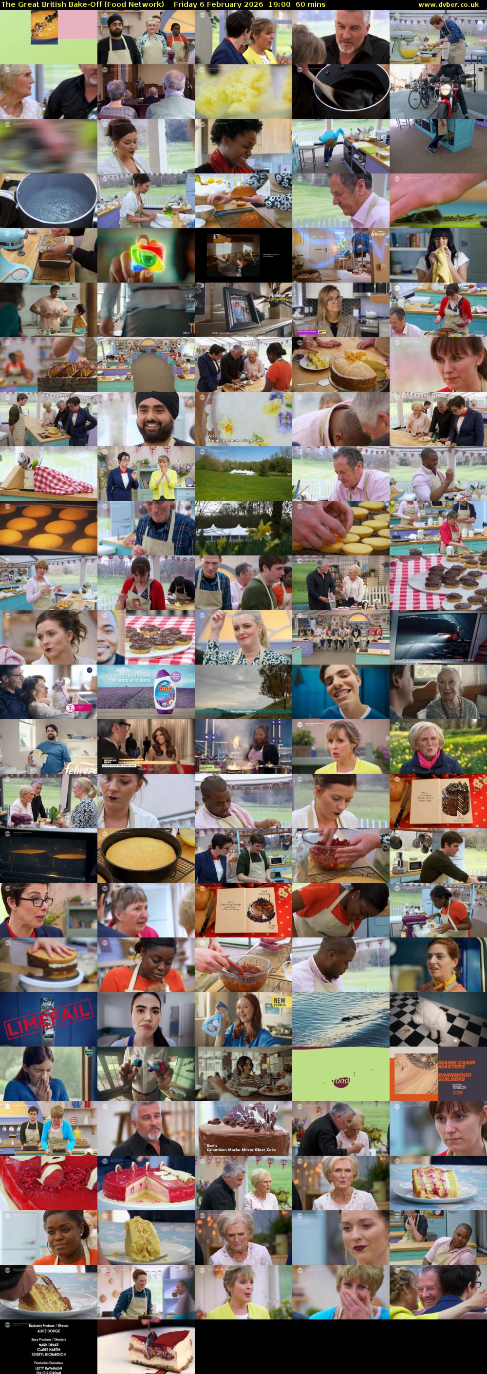 The Great British Bake-Off (Food Network) Friday 6 February 2026 19:00 - 20:00