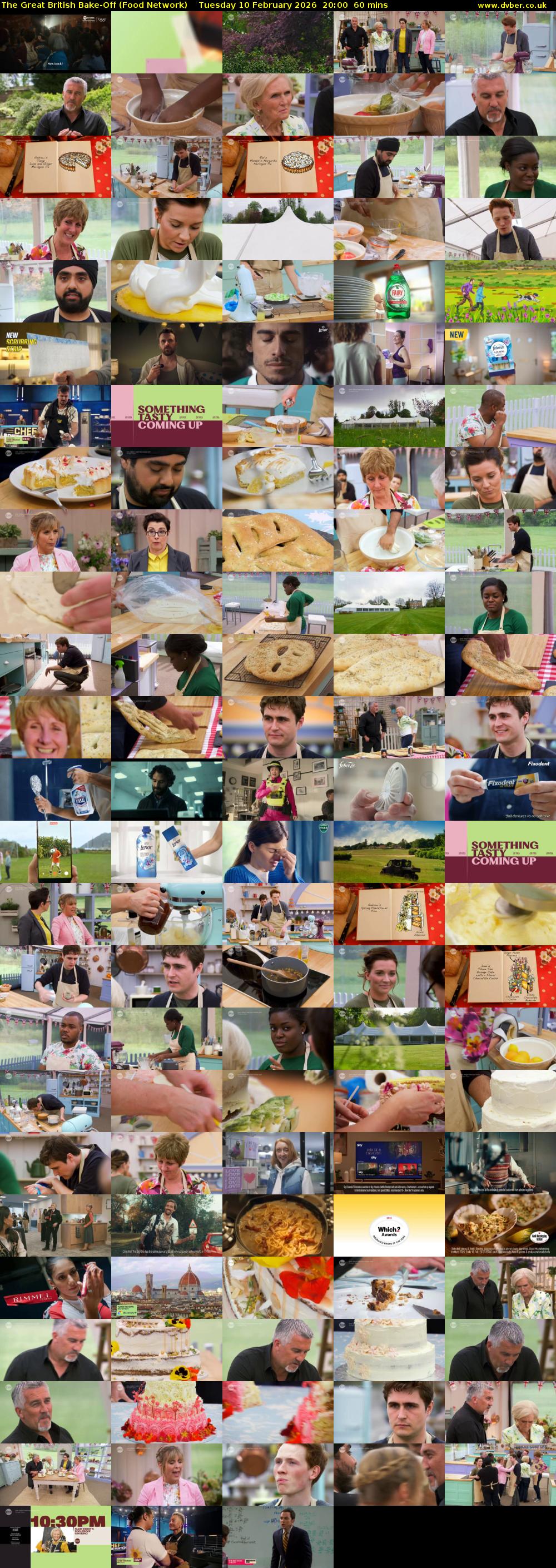 The Great British Bake-Off (Food Network) Tuesday 10 February 2026 20:00 - 21:00