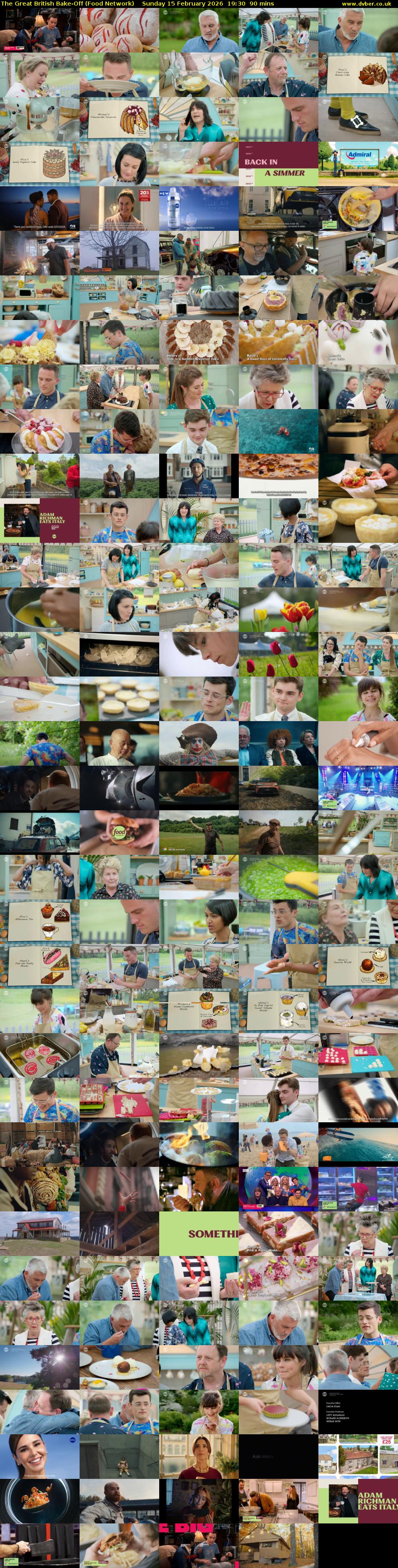 The Great British Bake-Off (Food Network) Sunday 15 February 2026 19:30 - 21:00