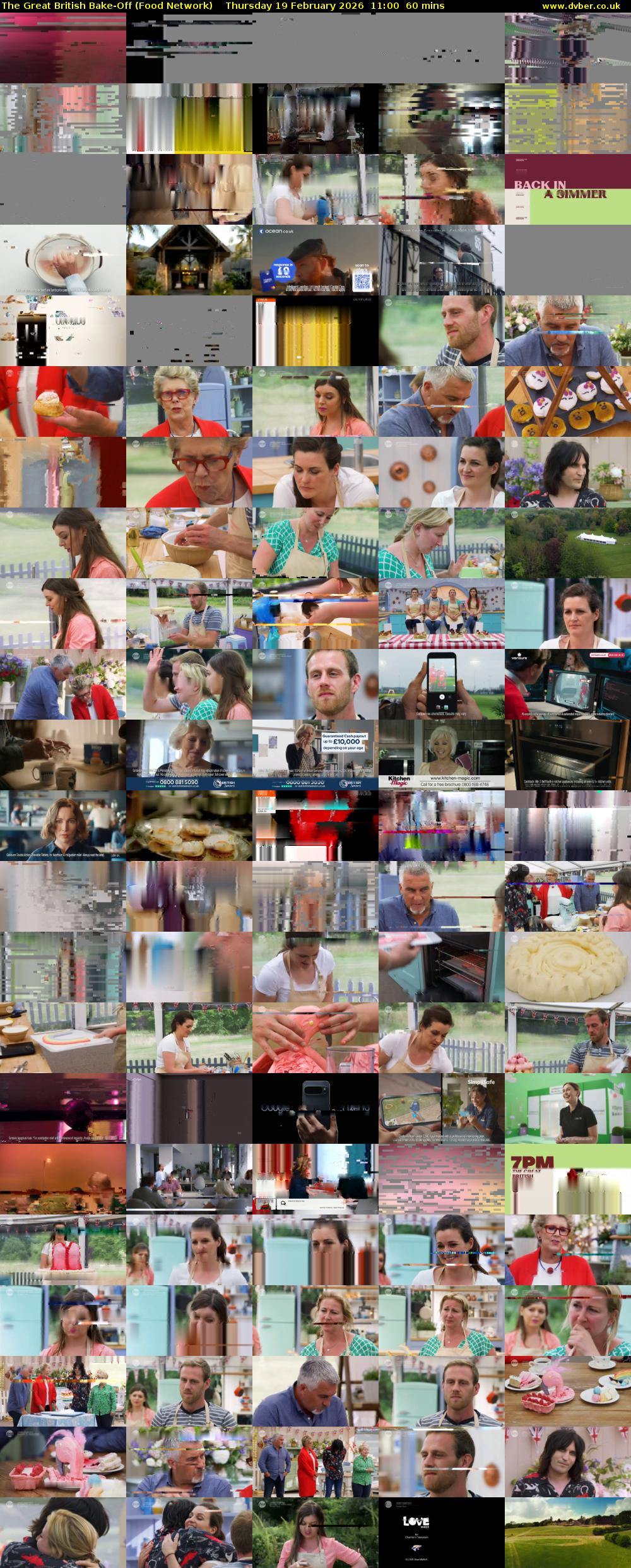 The Great British Bake-Off (Food Network) Thursday 19 February 2026 11:00 - 12:00