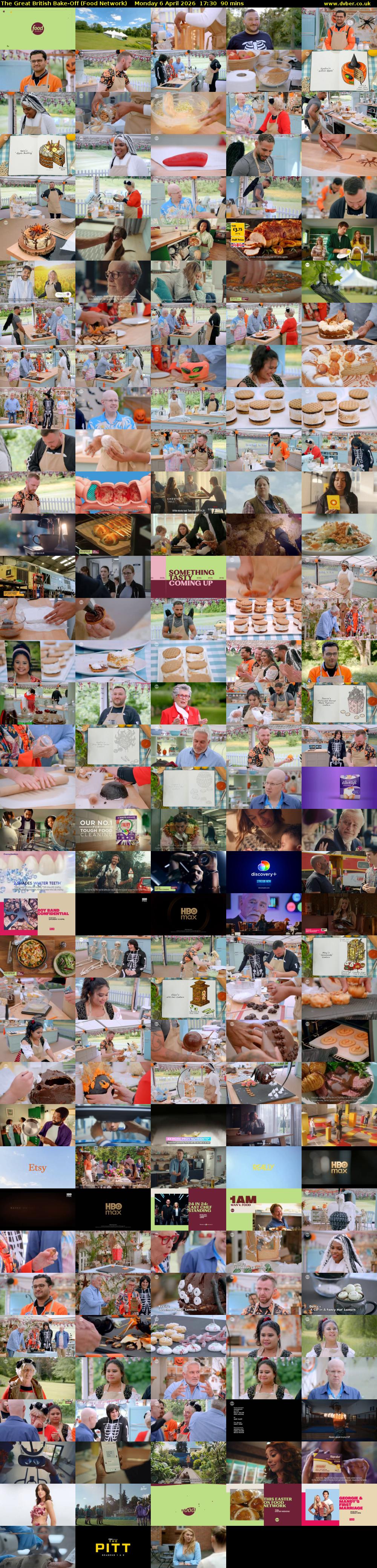 The Great British Bake-Off (Food Network) Monday 6 April 2026 17:30 - 19:00
