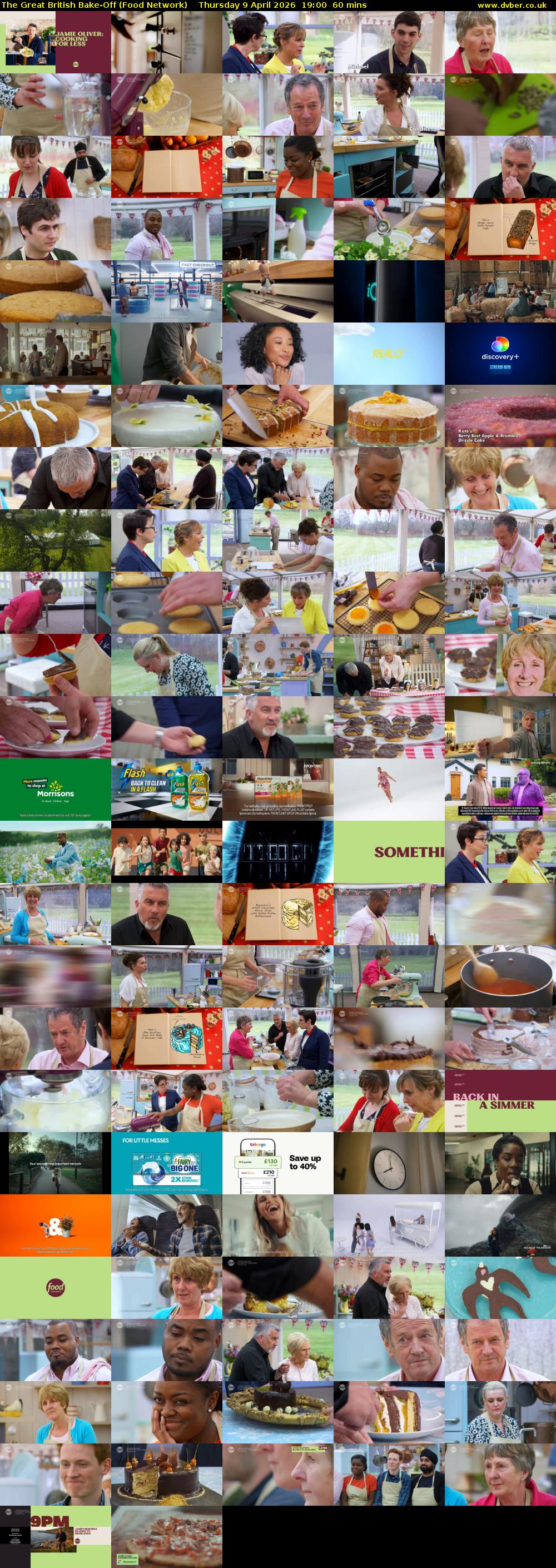 The Great British Bake-Off (Food Network) Thursday 9 April 2026 19:00 - 20:00