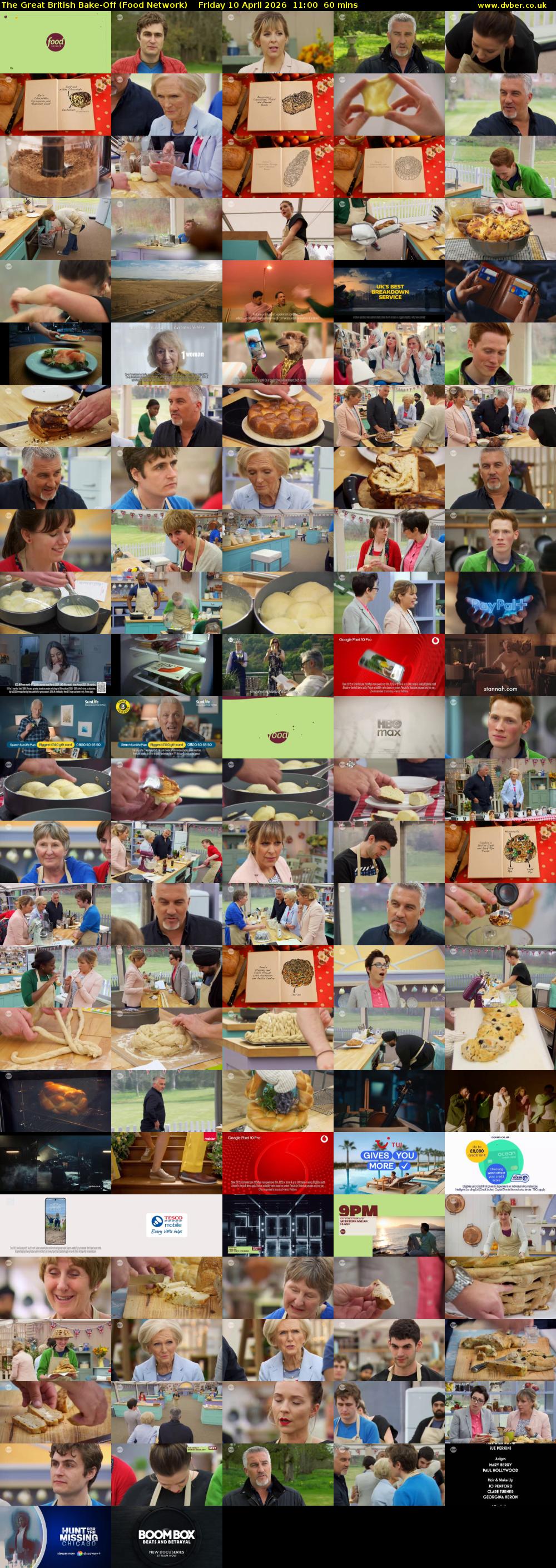The Great British Bake-Off (Food Network) Friday 10 April 2026 11:00 - 12:00