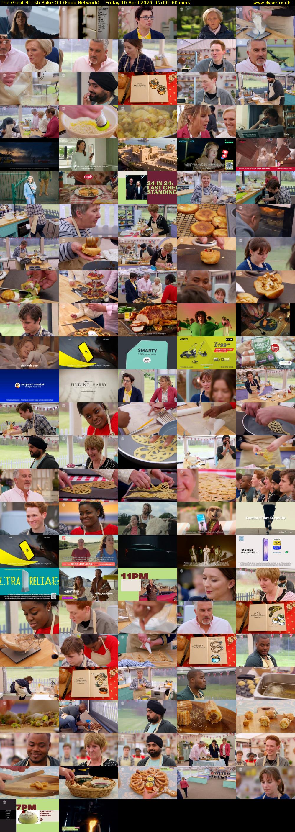The Great British Bake-Off (Food Network) Friday 10 April 2026 12:00 - 13:00