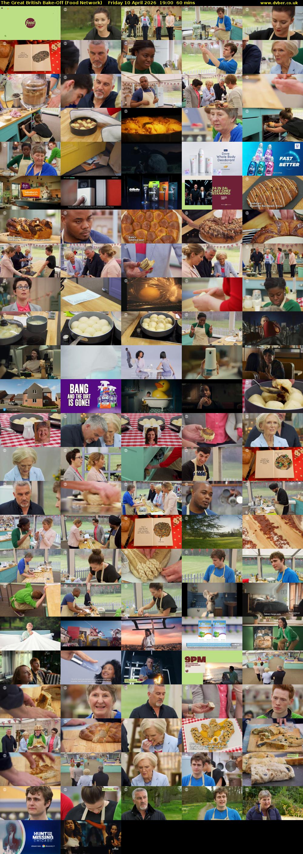The Great British Bake-Off (Food Network) Friday 10 April 2026 19:00 - 20:00