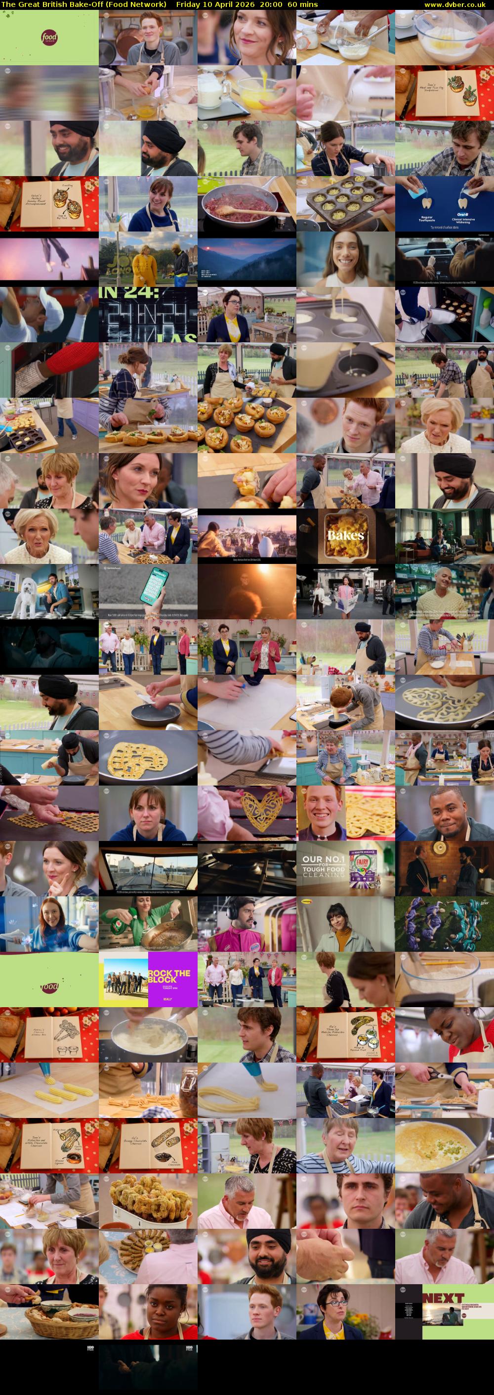 The Great British Bake-Off (Food Network) Friday 10 April 2026 20:00 - 21:00