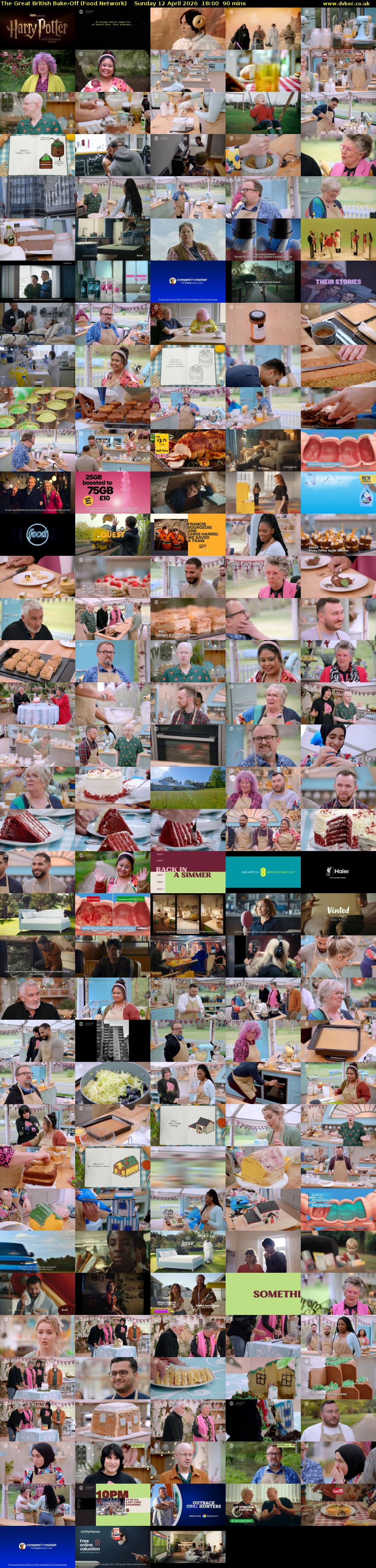 The Great British Bake-Off (Food Network) Sunday 12 April 2026 18:00 - 19:30