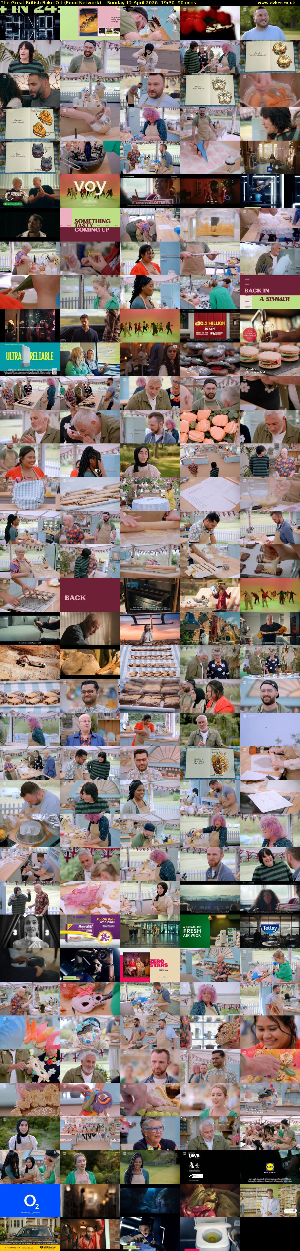 The Great British Bake-Off (Food Network) Sunday 12 April 2026 19:30 - 21:00