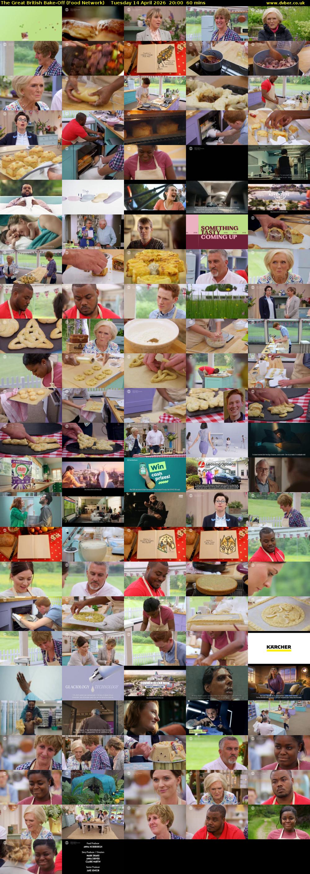 The Great British Bake-Off (Food Network) Tuesday 14 April 2026 20:00 - 21:00