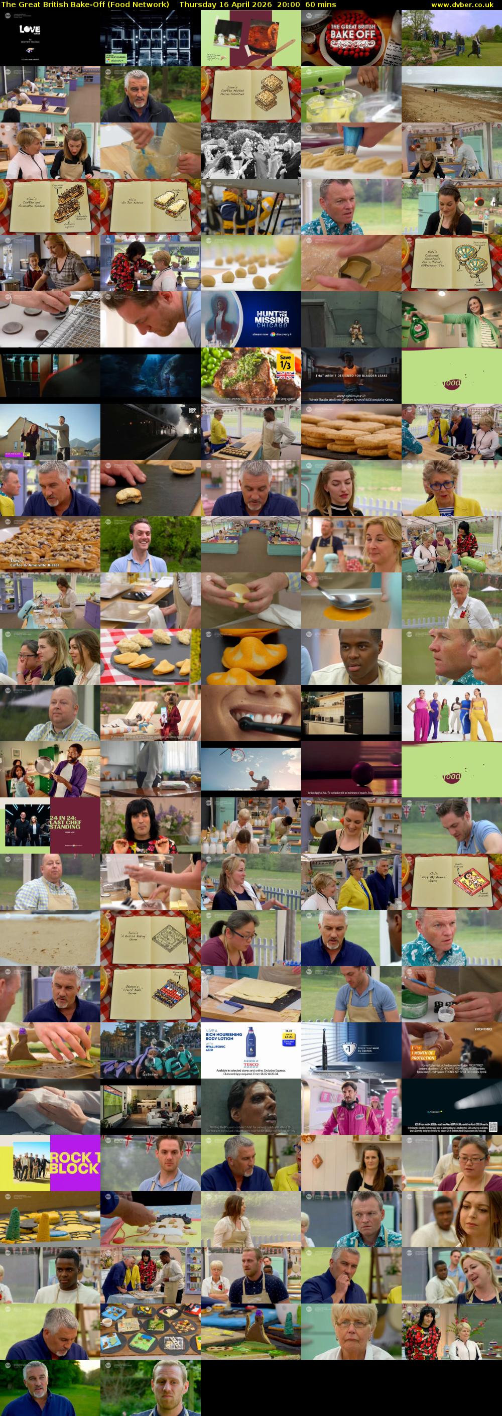The Great British Bake-Off (Food Network) Thursday 16 April 2026 20:00 - 21:00