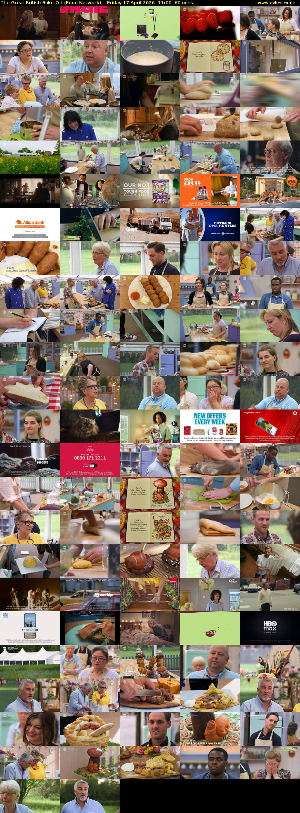 The Great British Bake-Off (Food Network) Friday 17 April 2026 11:00 - 12:00