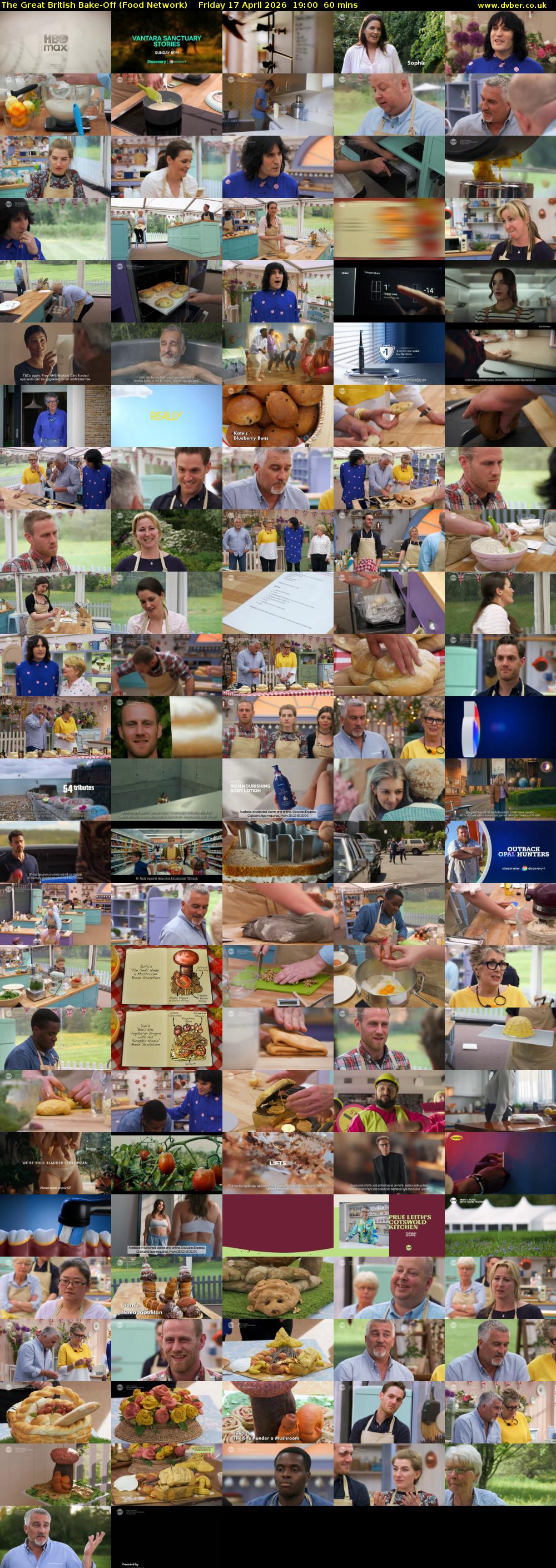 The Great British Bake-Off (Food Network) Friday 17 April 2026 19:00 - 20:00