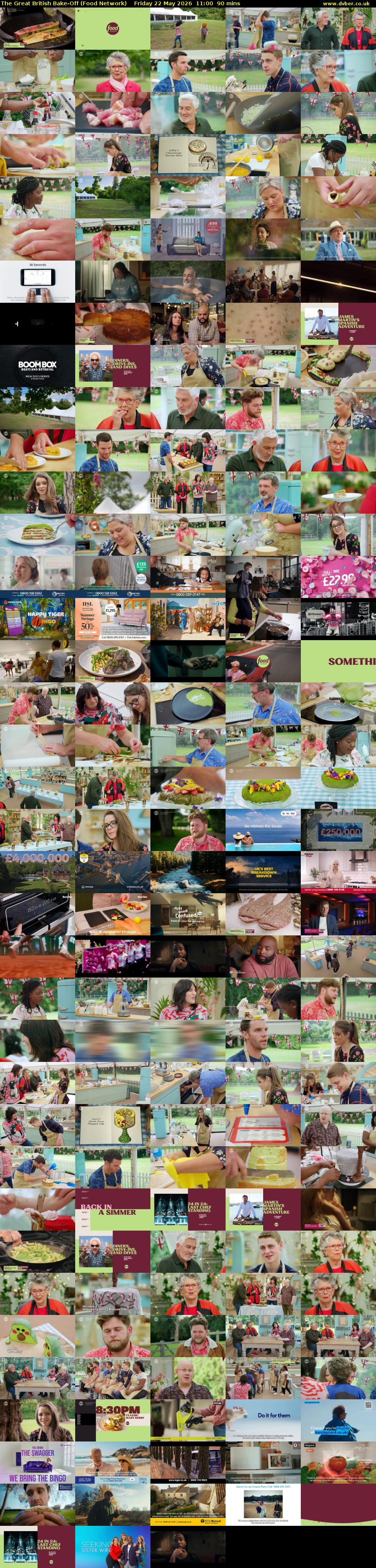 The Great British Bake-Off (Food Network) Friday 22 May 2026 11:00 - 12:30