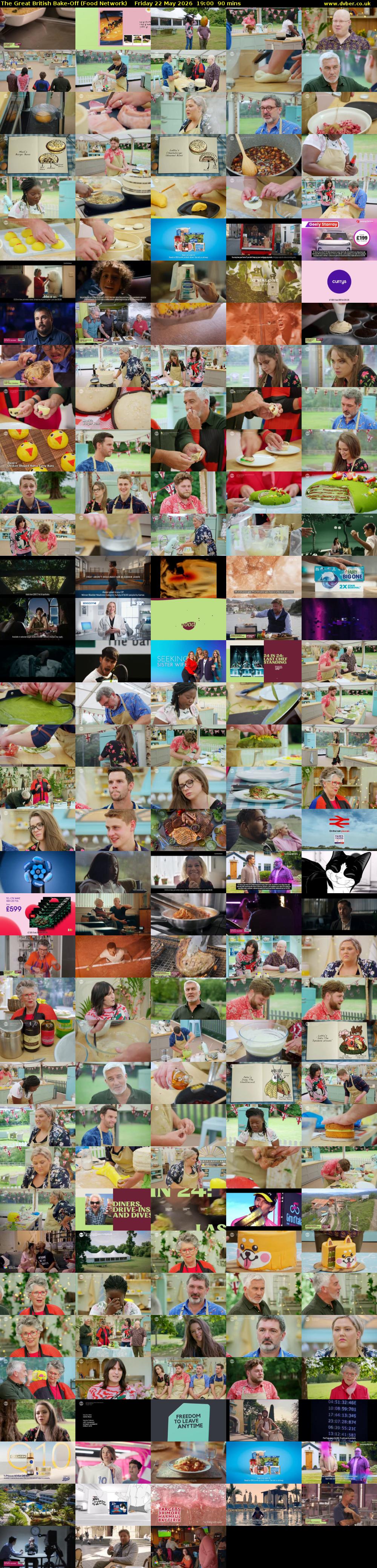 The Great British Bake-Off (Food Network) Friday 22 May 2026 19:00 - 20:30
