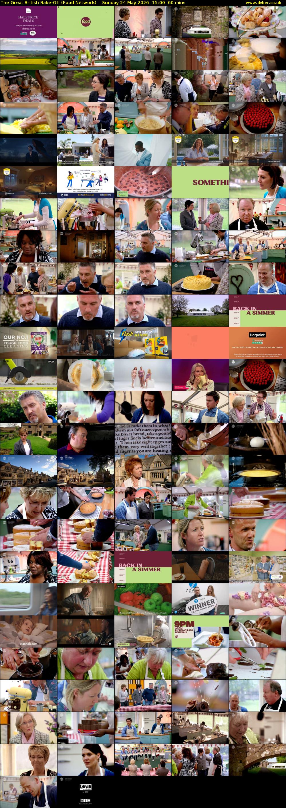 The Great British Bake-Off (Food Network) Sunday 24 May 2026 15:00 - 16:00