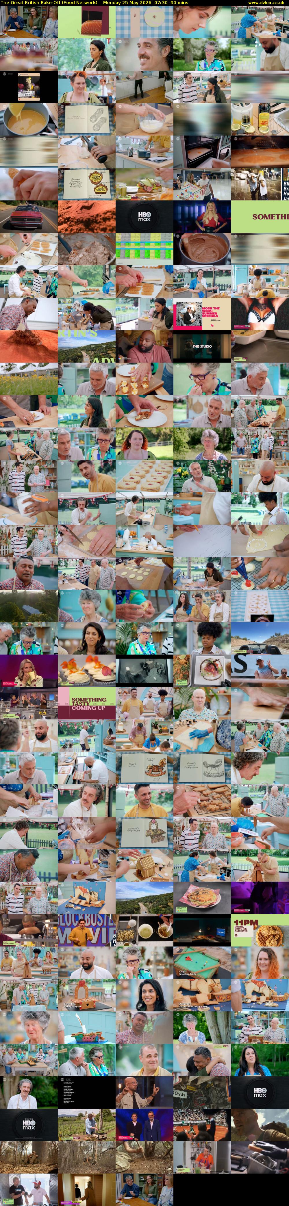 The Great British Bake-Off (Food Network) Monday 25 May 2026 07:30 - 09:00