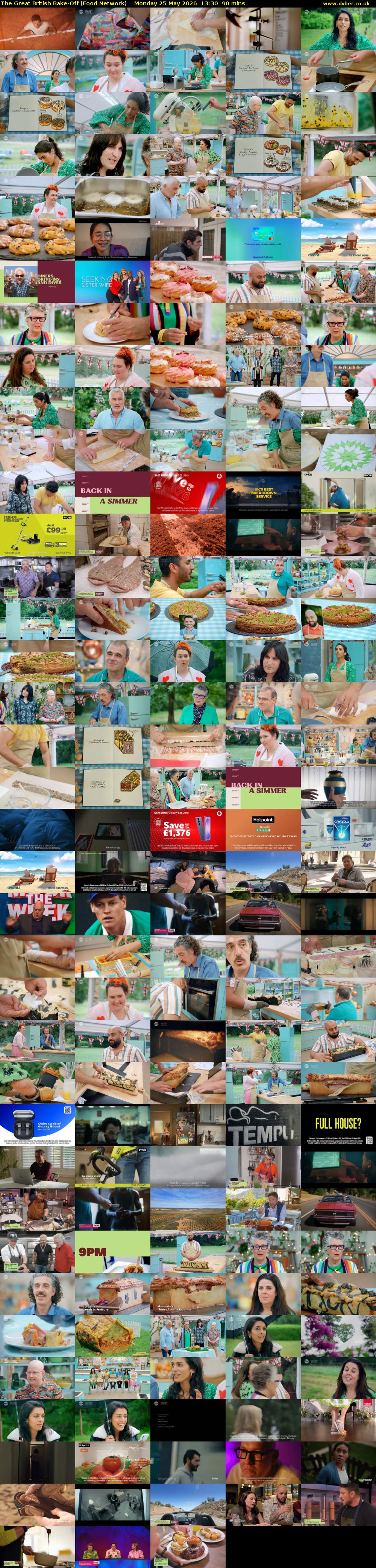 The Great British Bake-Off (Food Network) Monday 25 May 2026 13:30 - 15:00