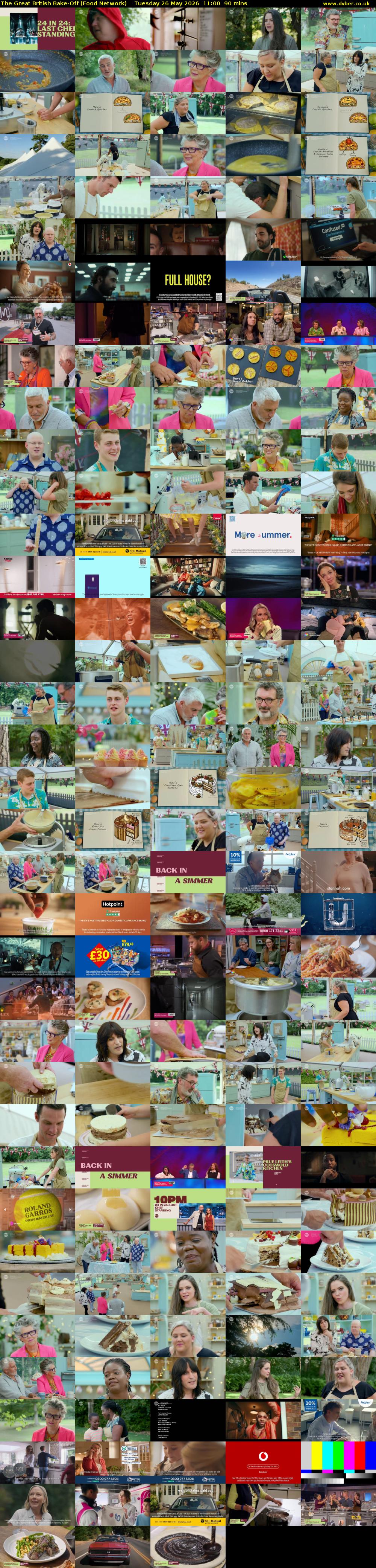 The Great British Bake-Off (Food Network) Tuesday 26 May 2026 11:00 - 12:30