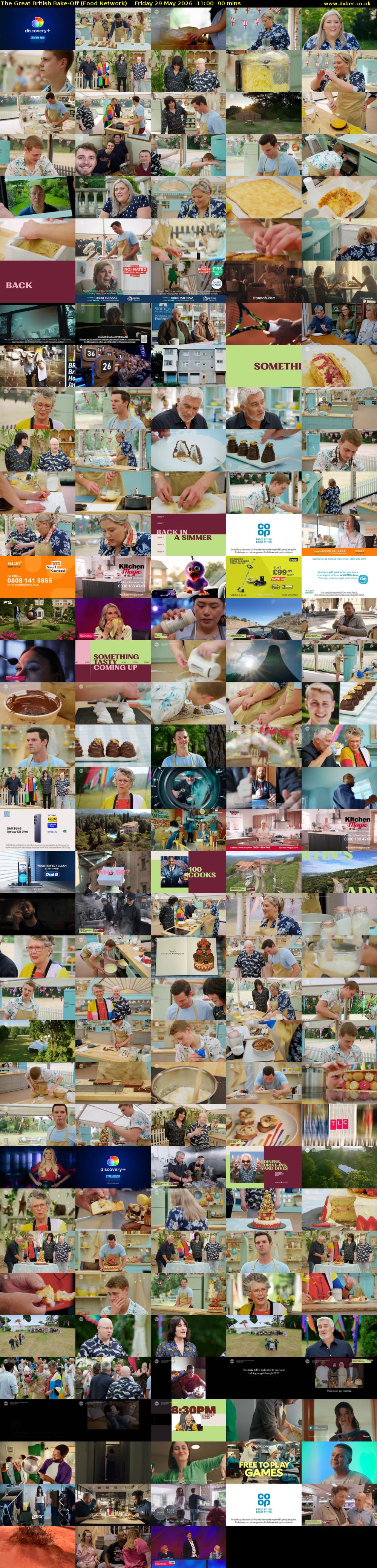 The Great British Bake-Off (Food Network) Friday 29 May 2026 11:00 - 12:30