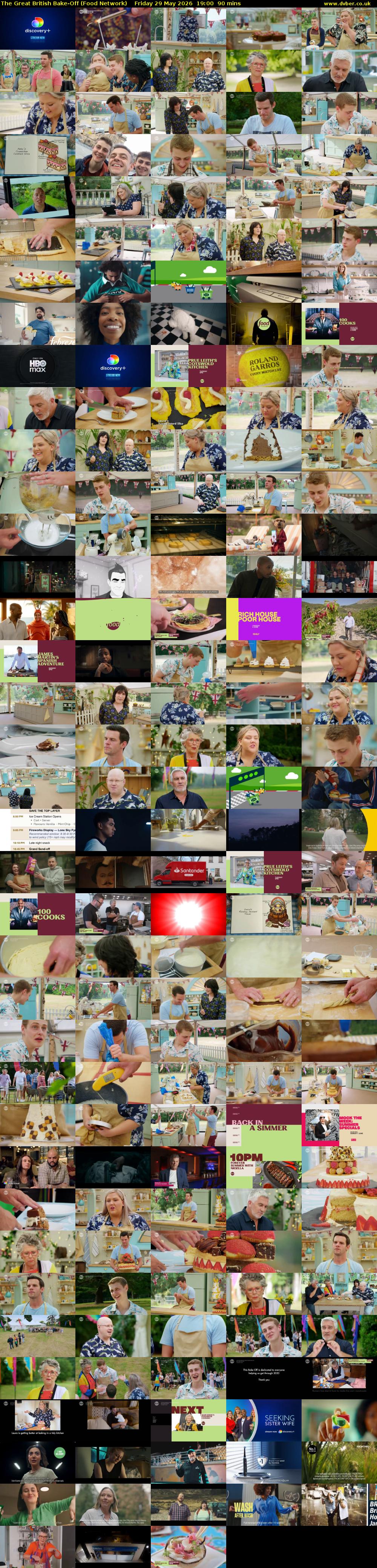 The Great British Bake-Off (Food Network) Friday 29 May 2026 19:00 - 20:30