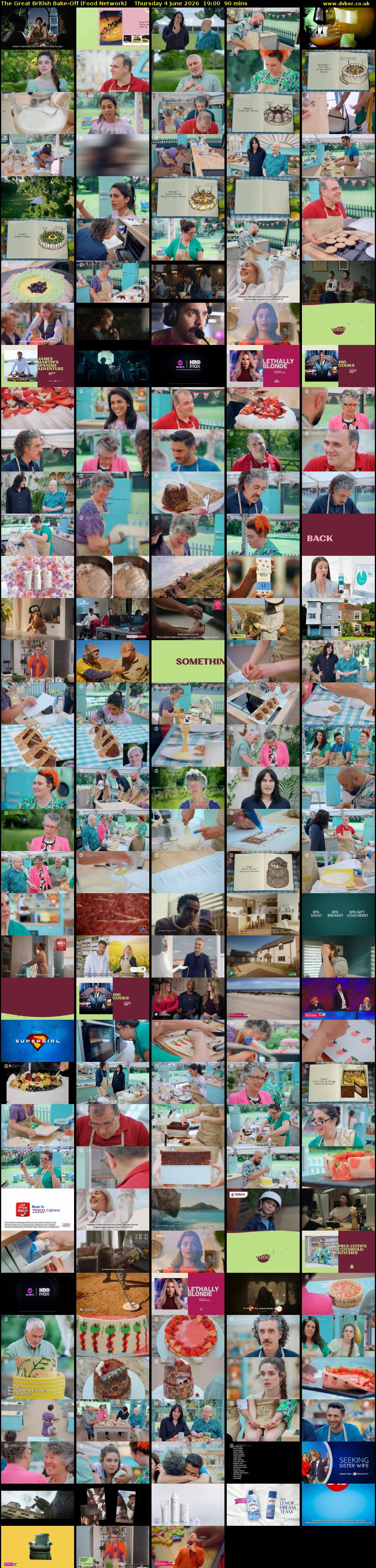 The Great British Bake-Off (Food Network) Thursday 4 June 2026 19:00 - 20:30
