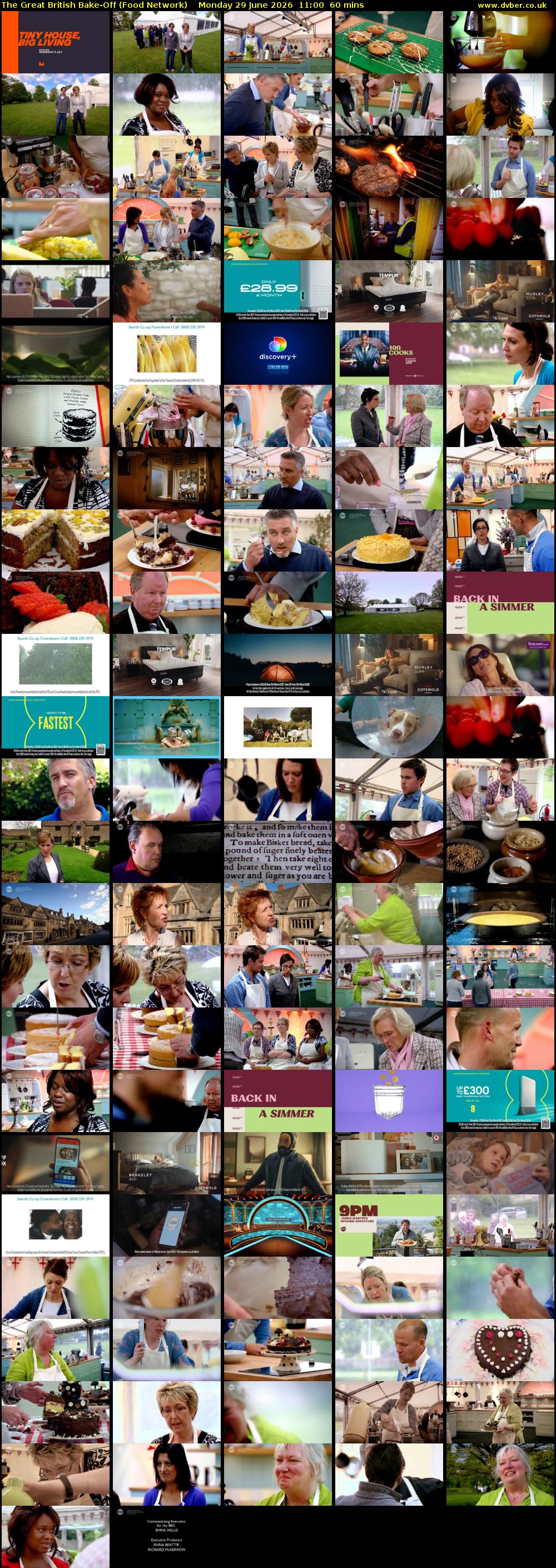 The Great British Bake-Off (Food Network) Monday 29 June 2026 11:00 - 12:00