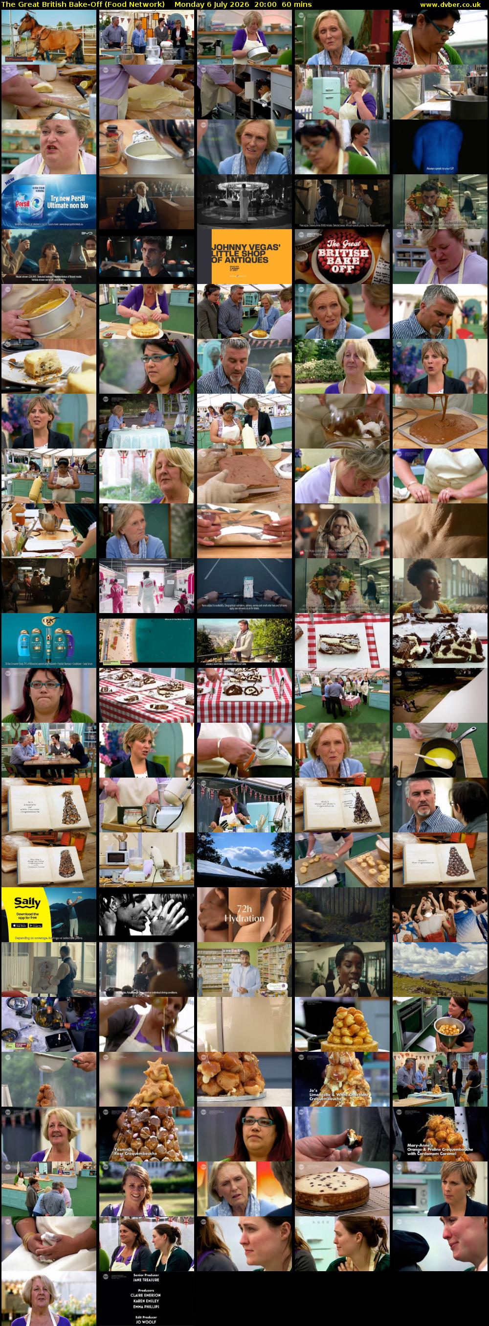 The Great British Bake-Off (Food Network) Monday 6 July 2026 20:00 - 21:00