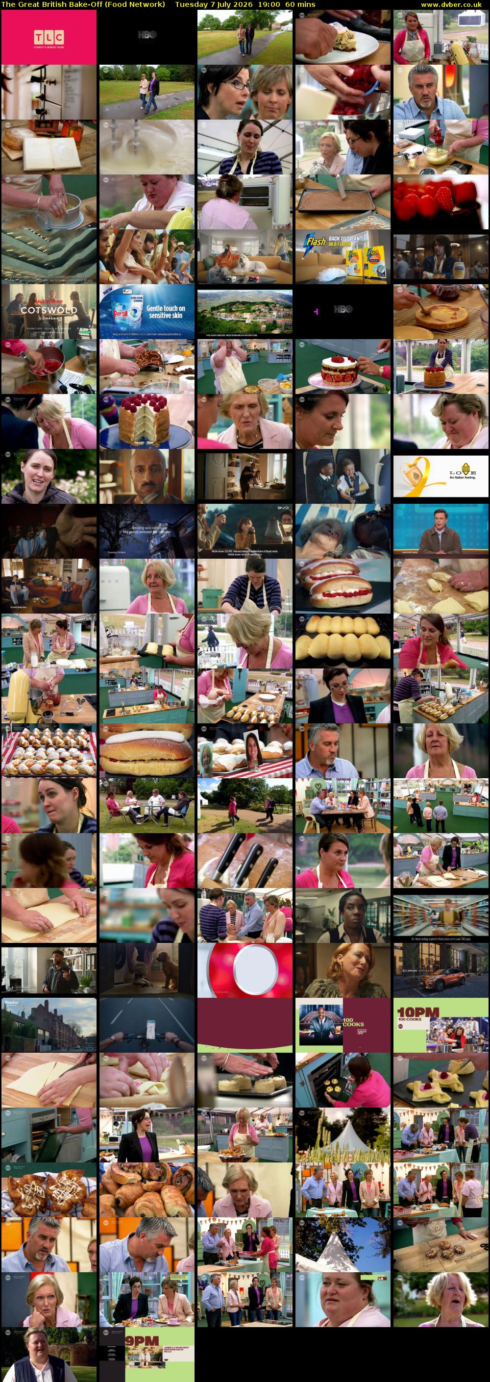 The Great British Bake-Off (Food Network) Tuesday 7 July 2026 19:00 - 20:00