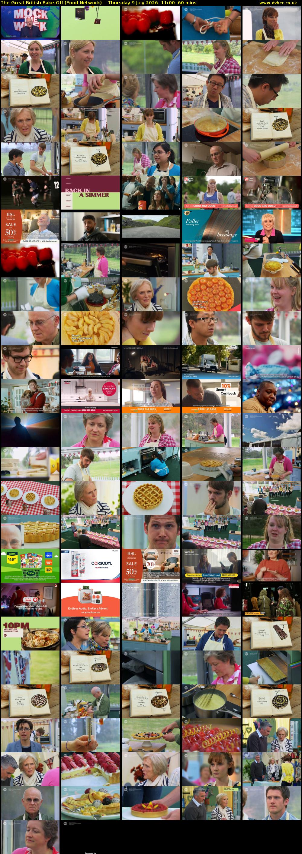 The Great British Bake-Off (Food Network) Thursday 9 July 2026 11:00 - 12:00