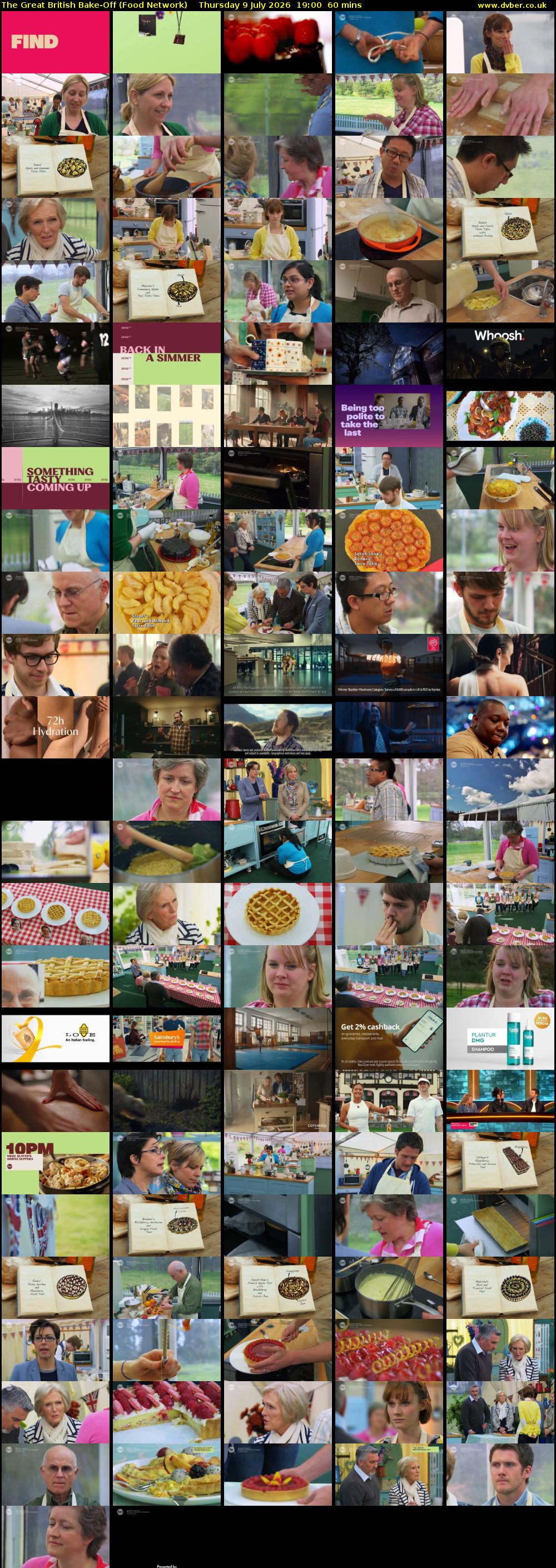 The Great British Bake-Off (Food Network) Thursday 9 July 2026 19:00 - 20:00