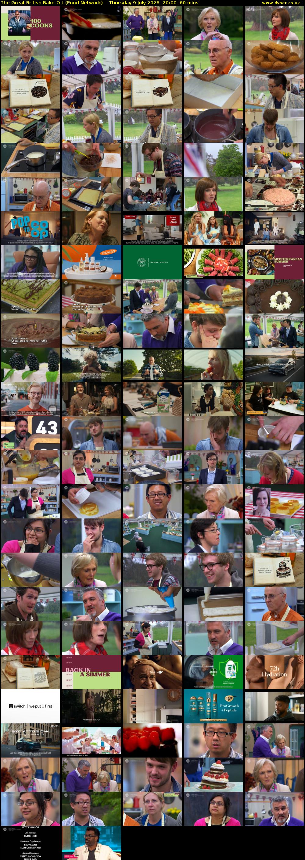 The Great British Bake-Off (Food Network) Thursday 9 July 2026 20:00 - 21:00
