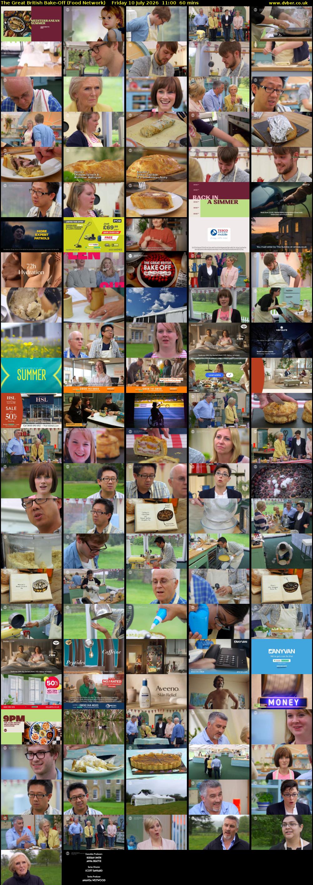 The Great British Bake-Off (Food Network) Friday 10 July 2026 11:00 - 12:00