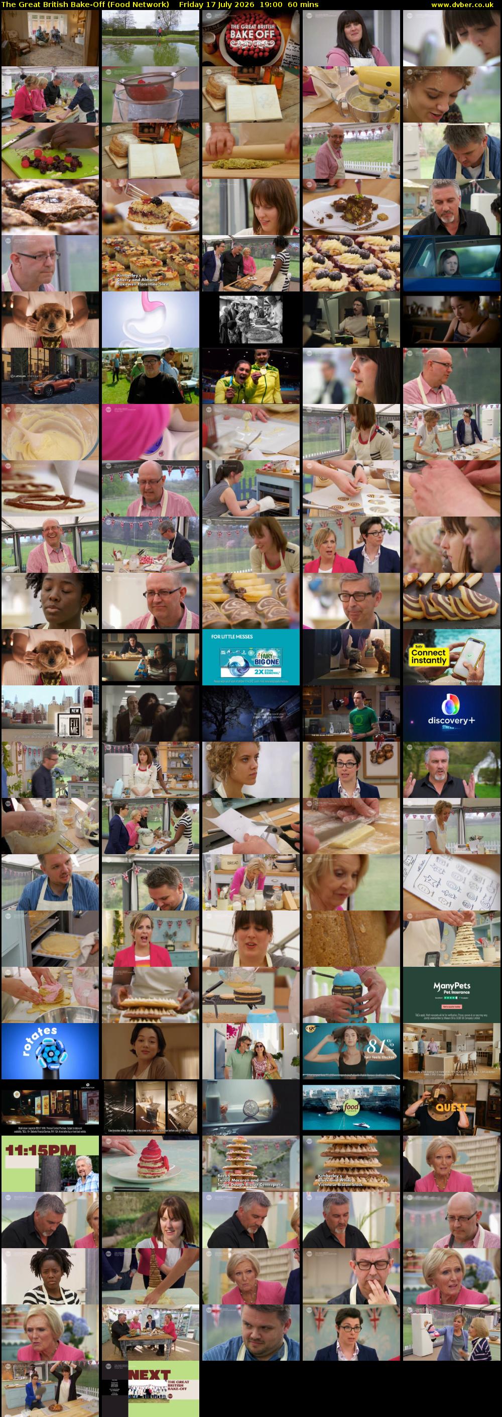 The Great British Bake-Off (Food Network) Friday 17 July 2026 19:00 - 20:00