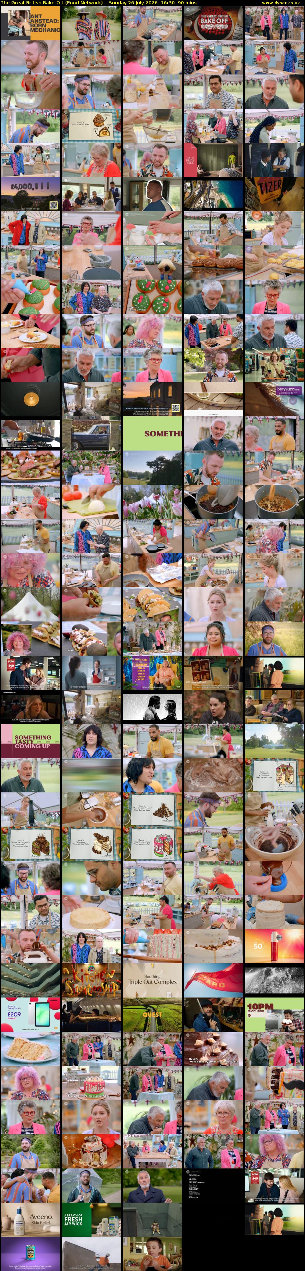 The Great British Bake-Off (Food Network) Sunday 26 July 2026 16:30 - 18:00