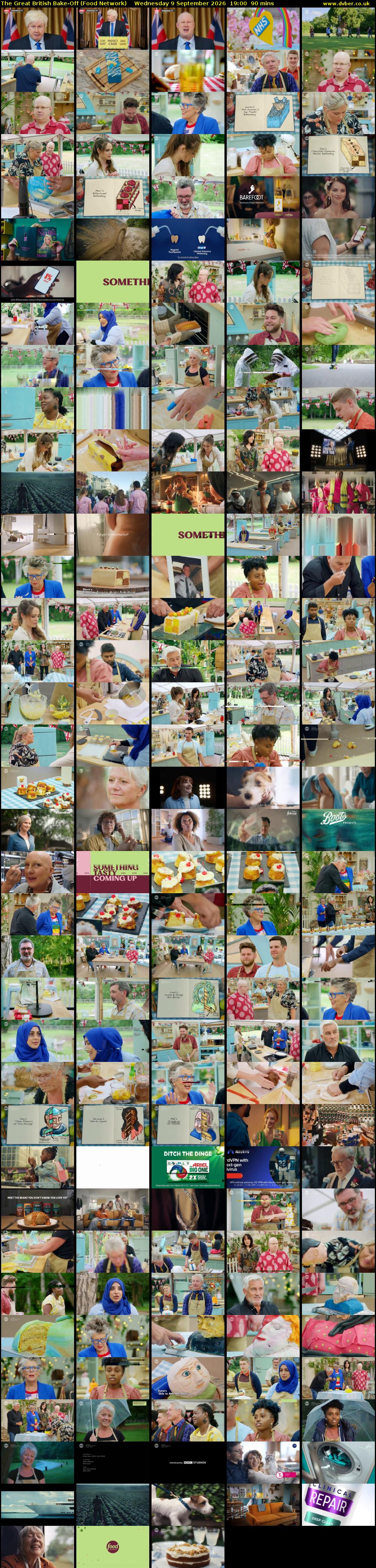 The Great British Bake-Off (Food Network) Wednesday 9 September 2026 19:00 - 20:30