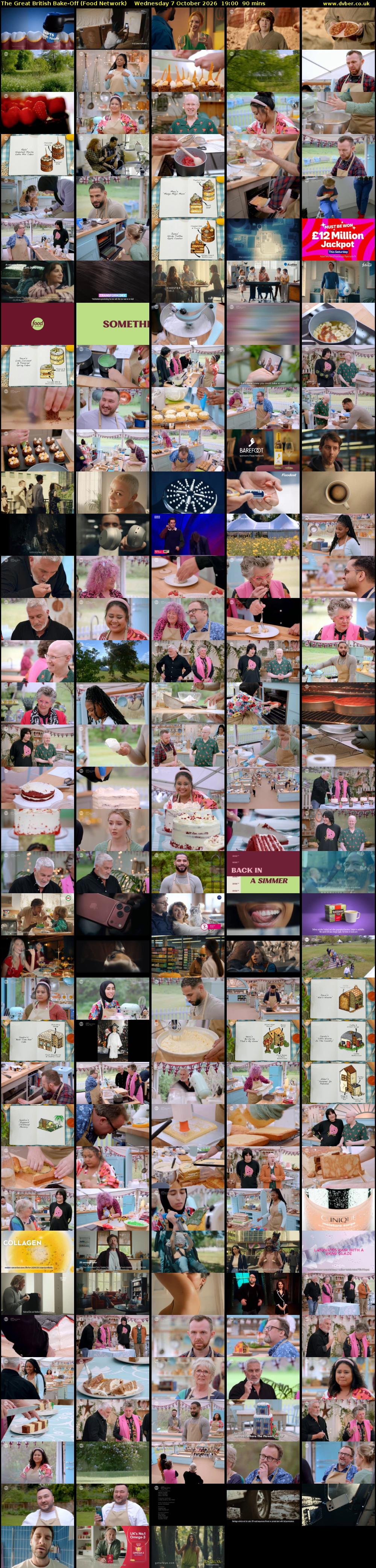 The Great British Bake-Off (Food Network) Wednesday 7 October 2026 19:00 - 20:30
