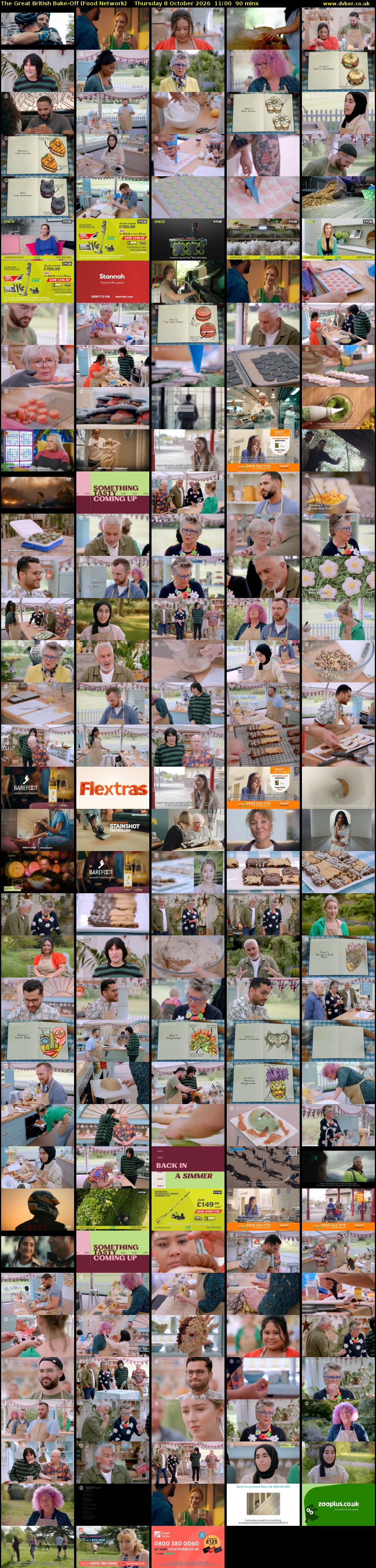 The Great British Bake-Off (Food Network) Thursday 8 October 2026 11:00 - 12:30