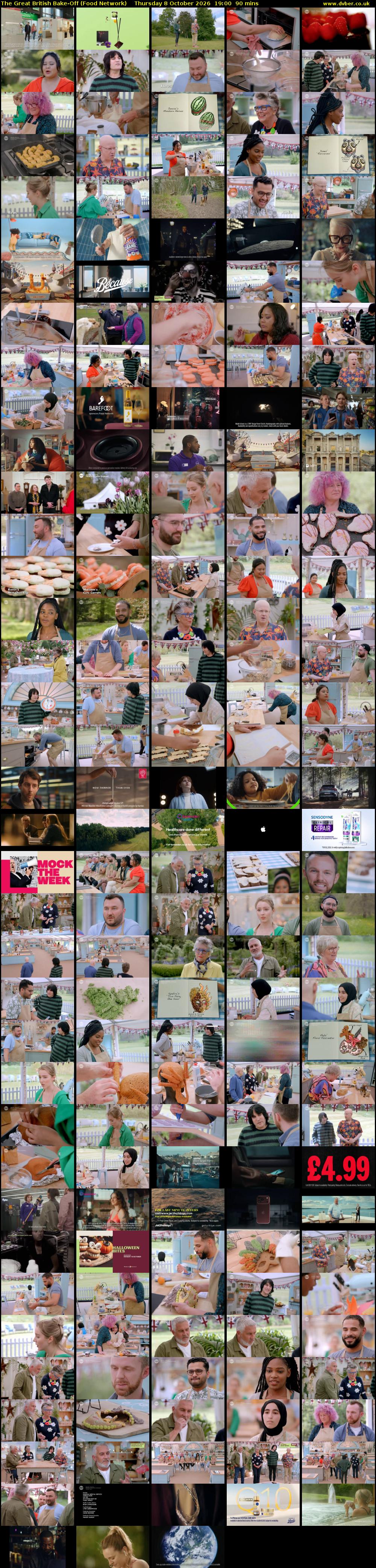 The Great British Bake-Off (Food Network) Thursday 8 October 2026 19:00 - 20:30