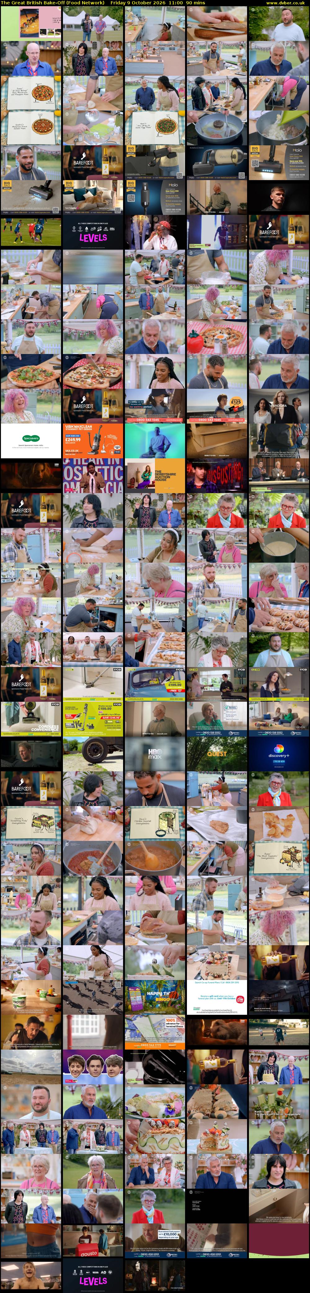 The Great British Bake-Off (Food Network) Friday 9 October 2026 11:00 - 12:30