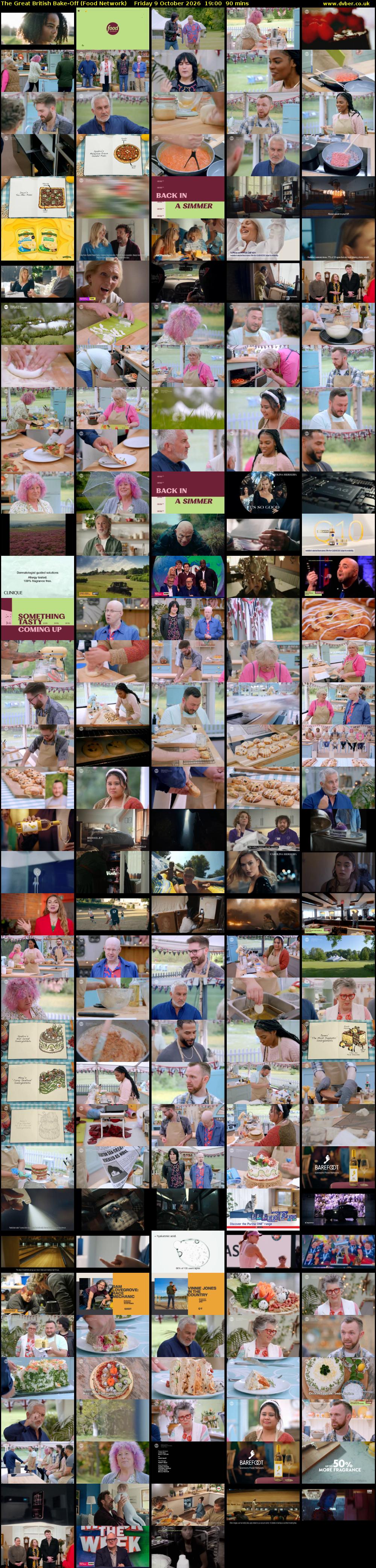The Great British Bake-Off (Food Network) Friday 9 October 2026 19:00 - 20:30