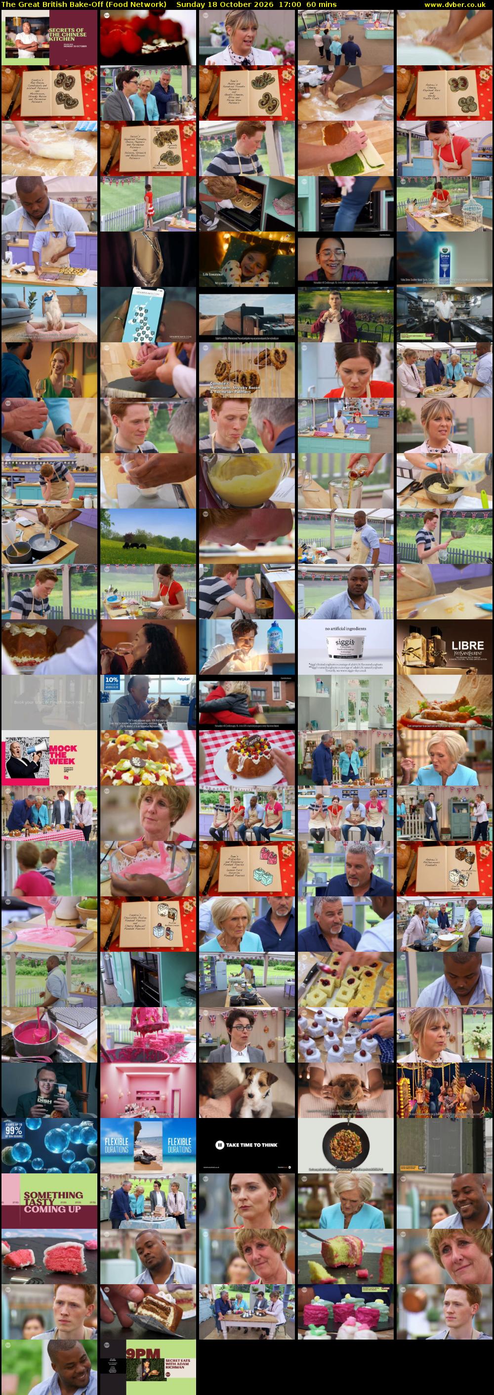 The Great British Bake-Off (Food Network) Sunday 18 October 2026 17:00 - 18:00