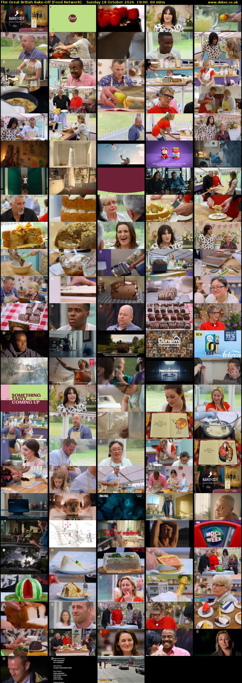 The Great British Bake-Off (Food Network) Sunday 18 October 2026 19:00 - 20:00
