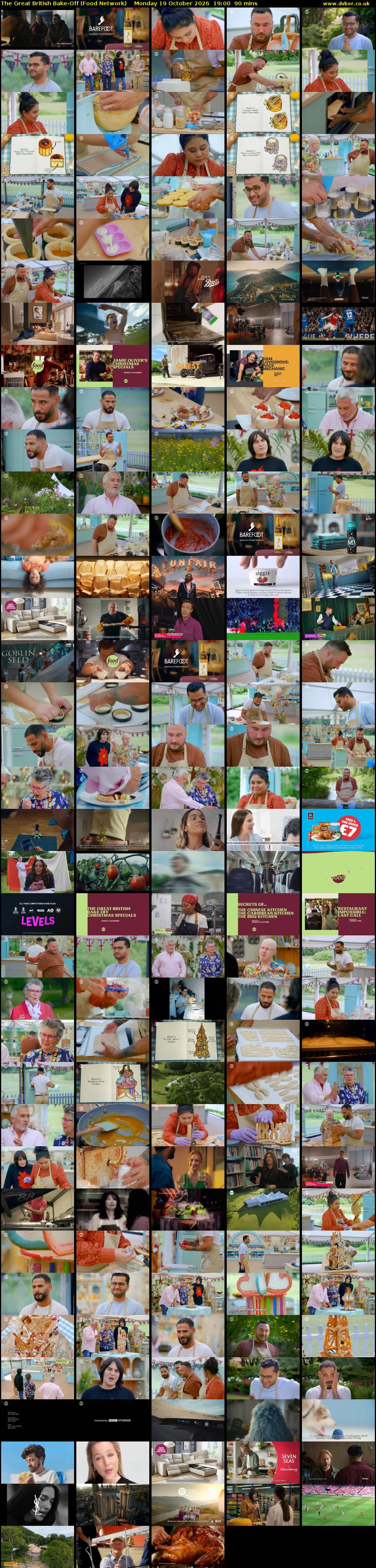 The Great British Bake-Off (Food Network) Monday 19 October 2026 19:00 - 20:30