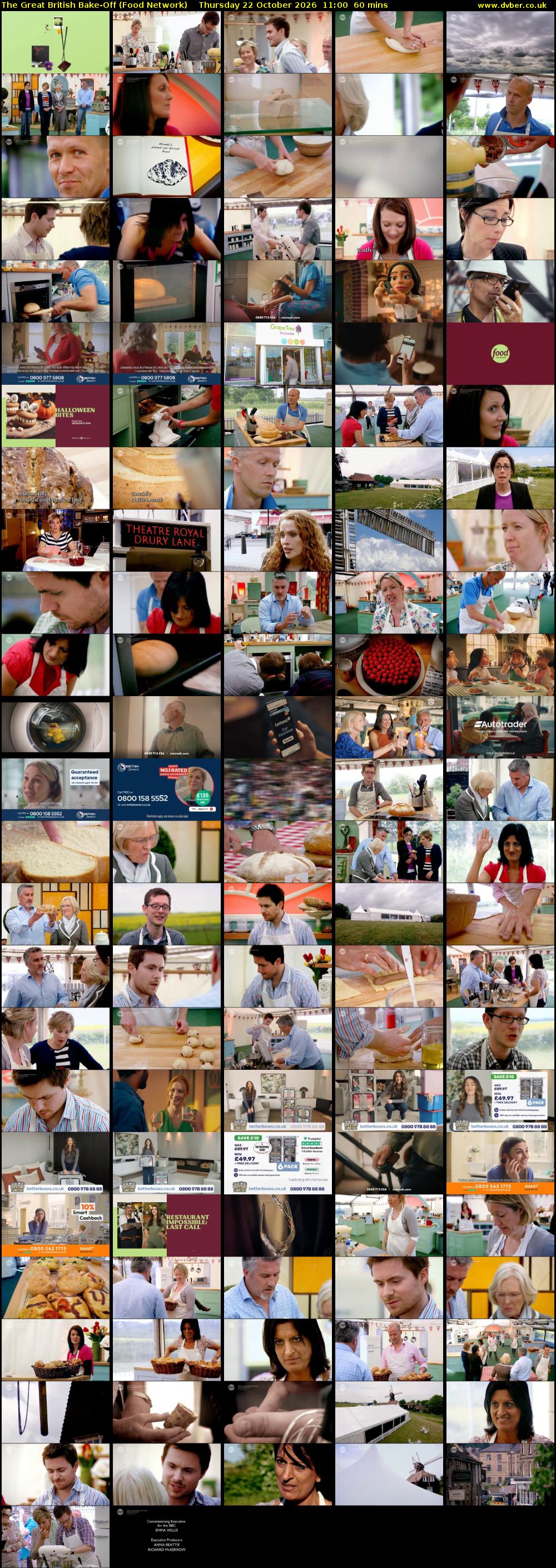 The Great British Bake-Off (Food Network) Thursday 22 October 2026 11:00 - 12:00