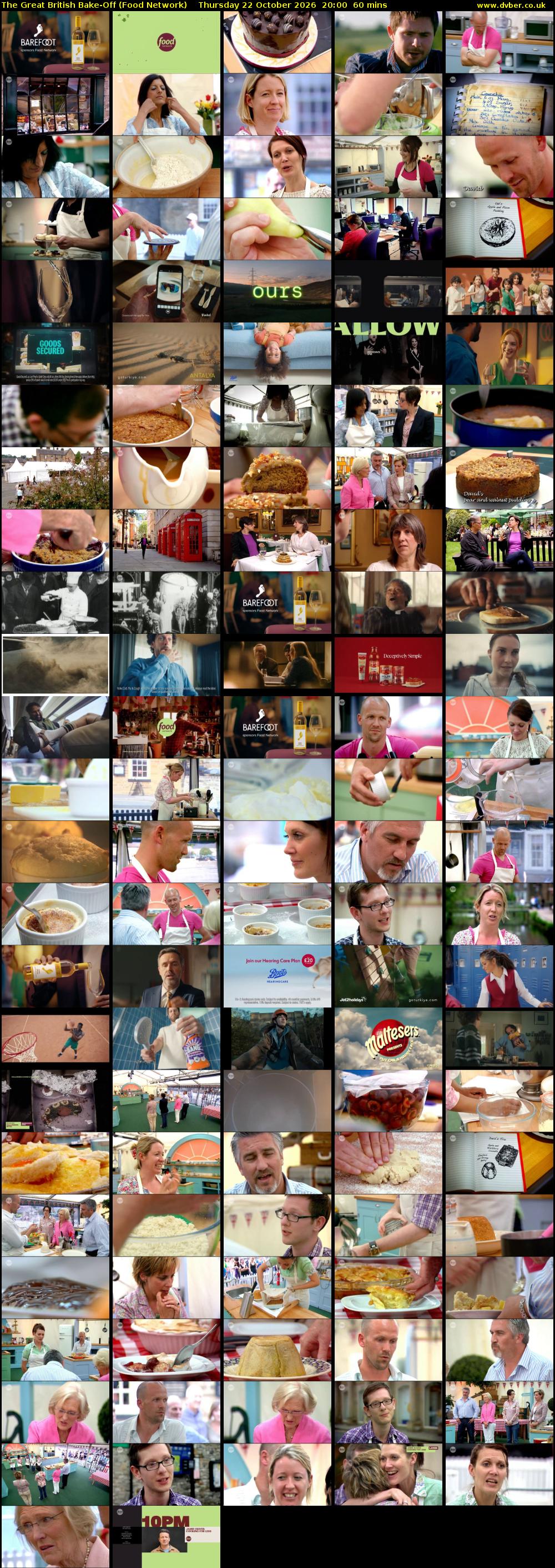 The Great British Bake-Off (Food Network) Thursday 22 October 2026 20:00 - 21:00