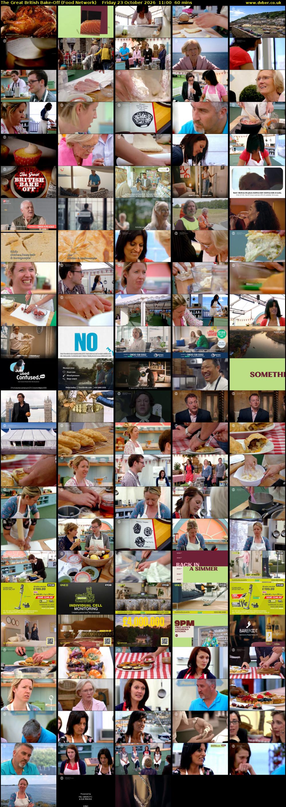 The Great British Bake-Off (Food Network) Friday 23 October 2026 11:00 - 12:00