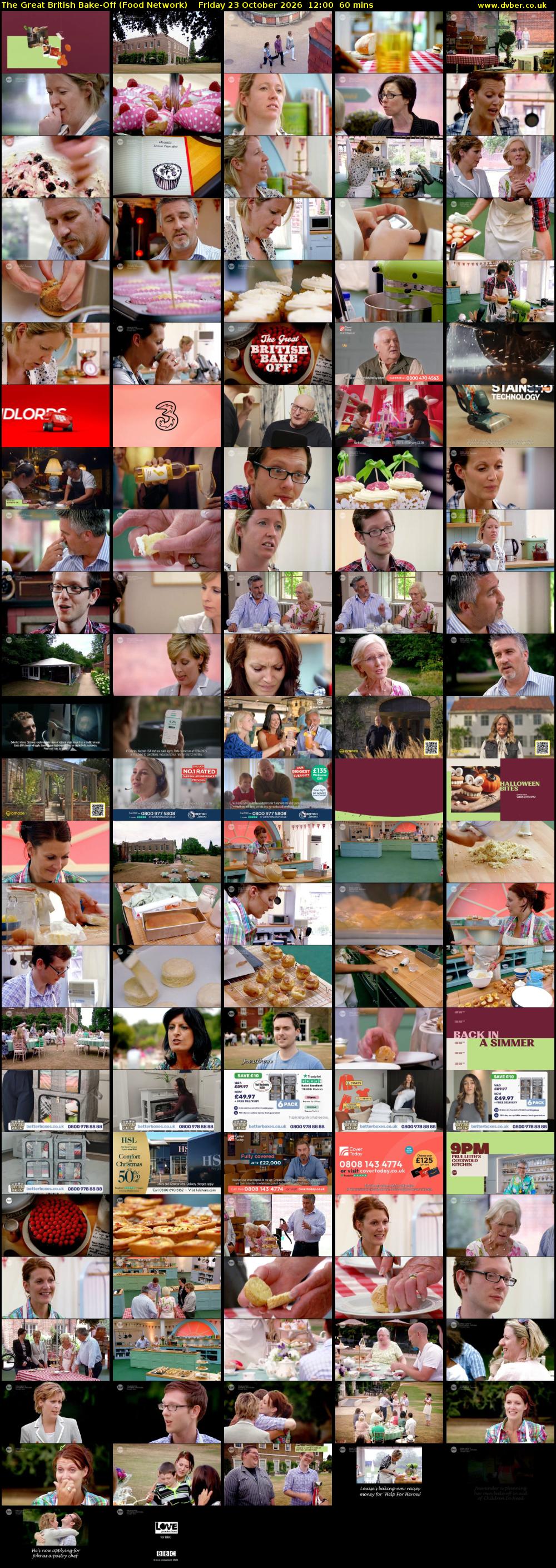 The Great British Bake-Off (Food Network) Friday 23 October 2026 12:00 - 13:00