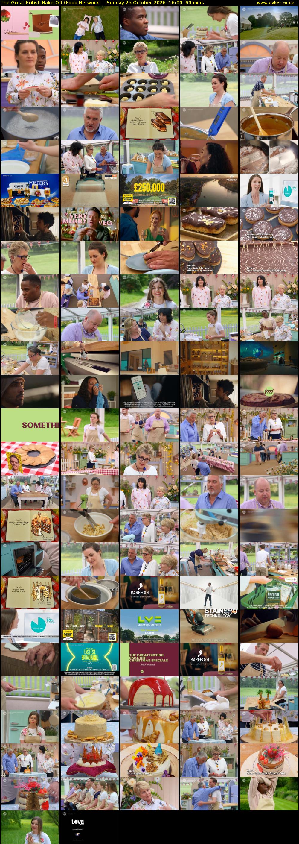 The Great British Bake-Off (Food Network) Sunday 25 October 2026 16:00 - 17:00
